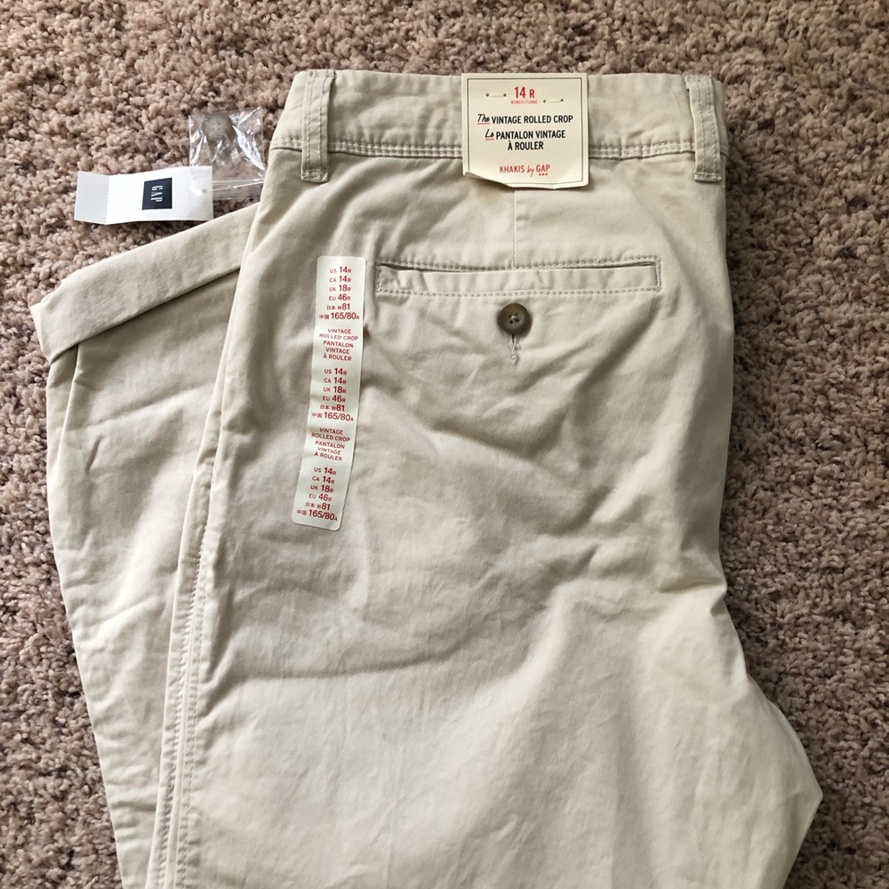 Gap Vintage Rolled Crop Khakis